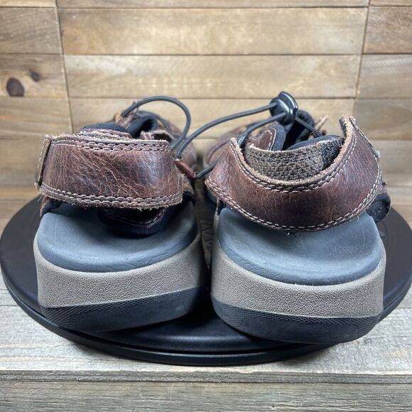 Clarks Men’s Size 11 M Brown Adjustable Fit Slip On Outdoor Sandals Shoes - Picture 4 of 10